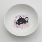 猫の小皿 黒