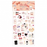 猫のマシュマロシール2　リボン