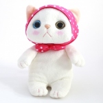 猫のぬいぐるみ ピンクのドレス 楽天市場】ぬいぐるみ 猫 ピンクずきん 白猫 Lサイズ 大