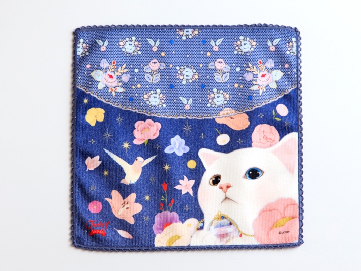 ぽよよん　ハンカチ　ねこちゃん柄 ハンカチ タオル ハンドタオル 猫柄 猫 choocho JETOY ジェトイ