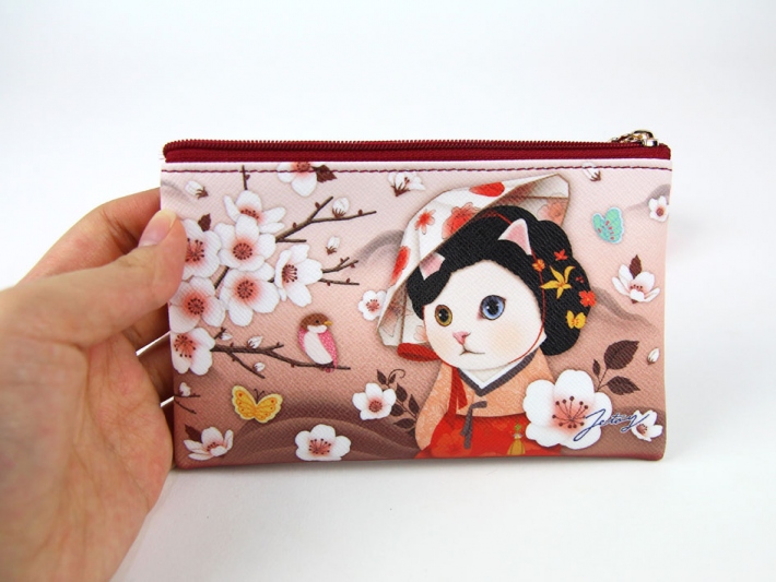 猫のスリムポーチ S ミョンウォル｜猫グッズ・猫雑貨のchoo choo本舗