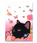 【ワケあり】猫のクリアフォルダー　黒