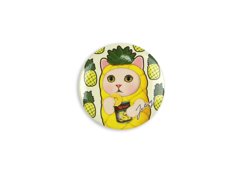 猫の缶バッジS 🍍猫