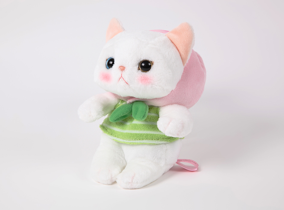 頭にかぶっているピーチのかぶりものは<br>取り外し可能です◎