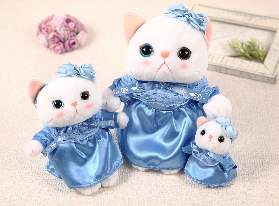 アプローズ　ぬいぐるみ　ねこ 猫のぬいぐるみ ブルーローズ M｜猫グッズ・猫雑貨のchoo choo本舗