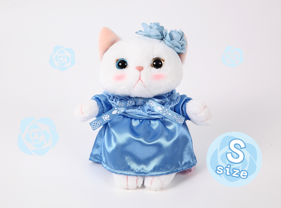 猫のぬいぐるみ ブルーローズ S｜猫グッズ・猫雑貨のchoo choo本舗