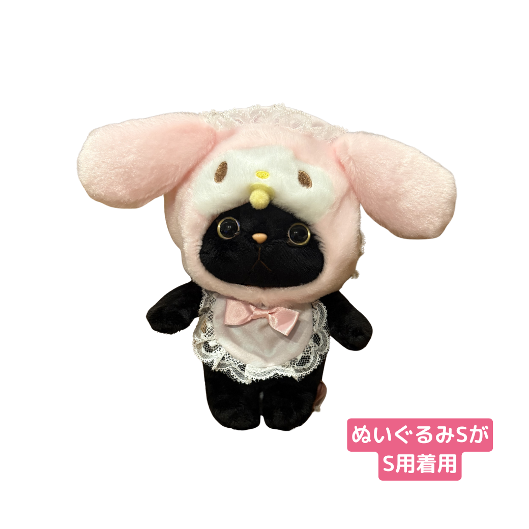 レオパード黒ねこちゃんに合わすのもかわいい💘<br><A Href="https://www.choochoo.jp/i/AX049">【レオパードずきん　黒】はこちら</a><br>