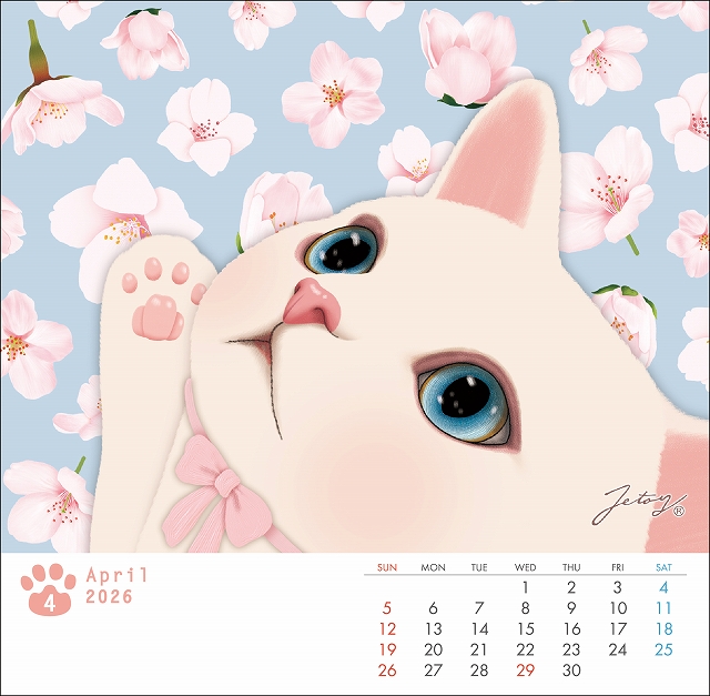 猫の卓上カレンダー2026（日本製）｜猫グッズ・猫雑貨のchoo choo本舗