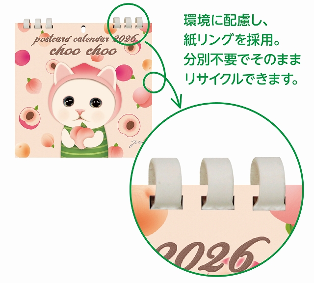 リサイクルができるペーパーリングを使用しています！