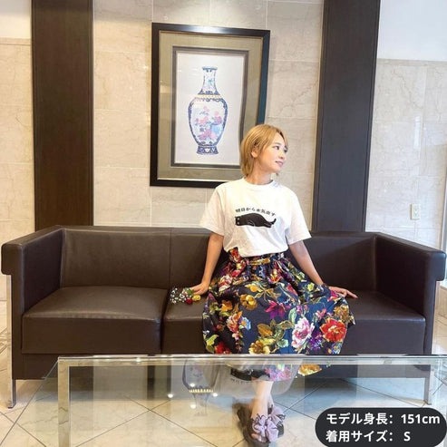 スカートと合わせてもかわいいです！<br>(※別の絵柄で説明しています。)
