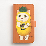 猫のスマホケース 手帳型 パイナップル 猫のスマホケース 手帳型 パイナップル