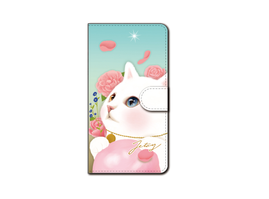 猫のスマホケース 手帳型 白｜猫グッズ・猫雑貨のchoo choo本舗