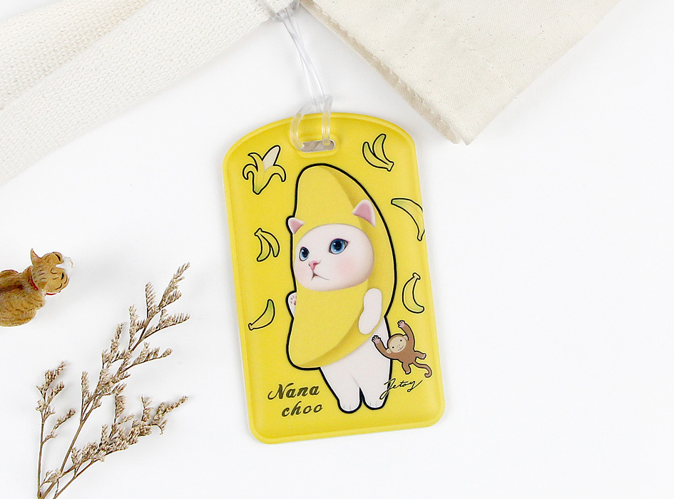 ぱっと鮮やかなイエローが目を引く🍌<br>猫のネームタグ5　バナナです☆